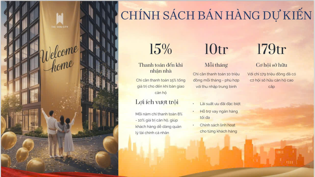 chính sách bán hàng dự kiến căn hộ The Win City Đức Hòa Khu Đô Thị Bình An Tỉnh lộ 10 sinhadep.vn1